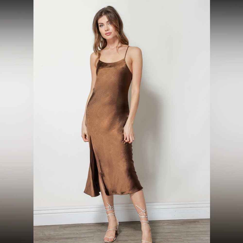 Line & Dot Camden Midi Satin Dress